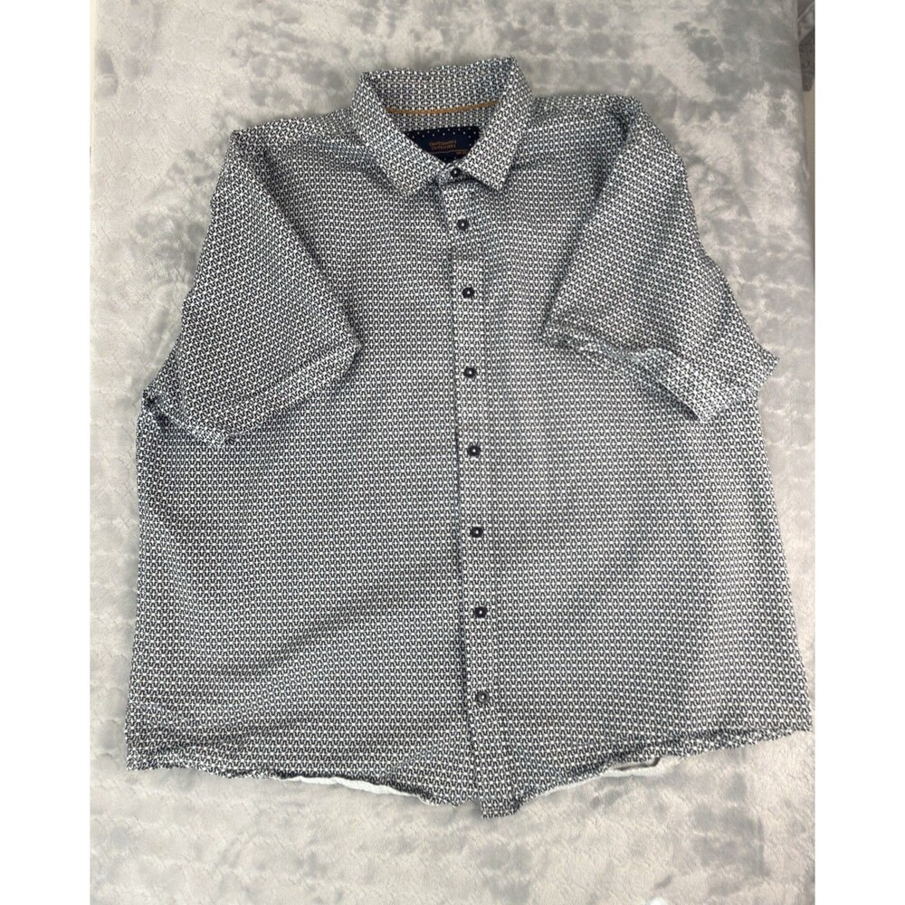 Gentleman's Outfitters 2XL 100% Cotton Geometric Print Button up Shirt